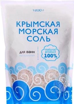 Соль для ванны Крымская Морская Натуральная 1200гр